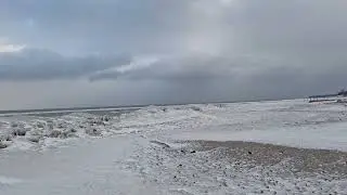 Madison Township Park Beach on Lake Erie Jan. 2026