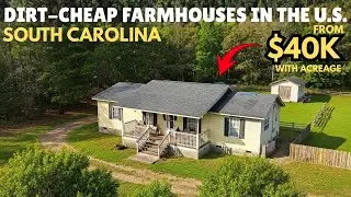 DIRT-CHEAP SOUTH CAROLINA FARMHOUSES with acreage 🏡 Hidden Real Estate Gems!