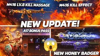 BGMI New Update Today 😱 M416 Lv.8 Kill Message + New Honey Badger