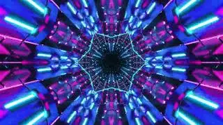 6 hours 4k TV Night light tunnel Metallic color Relaxing screensaver, Abstract background video loop