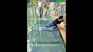 Others Walking On Glass Bridge vs The Last One ☠️🥶 #edit #trollface #trollfaceedit #troll #bridge