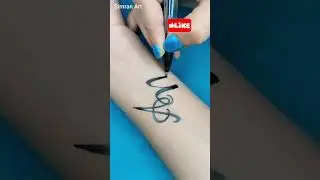 A ❤️ N Letter Tattoo Design #shorts #viral