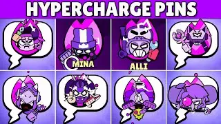 All 95 Brawlers Hypercharge Animated Pins