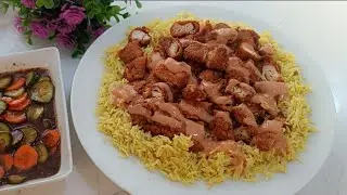 ريزو كنتاكي مقرمش✨ في البيت مثل المطاعم مع صوص الريزو السحري🍗باسهل طريقة،متبل خياروجزرKFC-Style Rizo