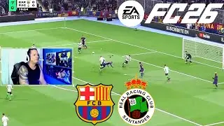 BARCELONA X RACING SANTANDER COPA DO REI 2026 SIMULAÇÃO FUTEBOL FIFA 26