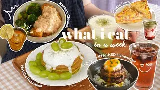 Double-Stacked Hamburger Rice Bowl & Nanban Chicken | Matcha Pancake | What I Eat & Do This Week