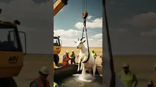 Heartwarming Goat Rescue: Dramatic Crane Operation Saves Farm Animal