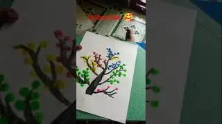 drawing video.. easy tree #drawing video.#shorts..painting 🎨🖌️🫶