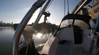 Mary Ellen, Hunter Legend 326, Leaving Liverpool Marina