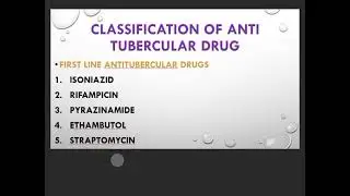 Antitubercular drugs and their classification 