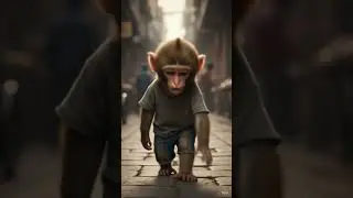 The Little Monkey and the Sweet Mango Juice#mother#monkey#animals#ai#shorts