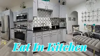 Kitchen Tour / New Backsplash / Eat in Kitchen Ideas