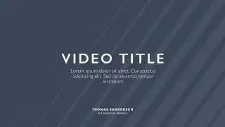 Thomas Sanderson | Video Brand Guidelines by Venture Videos
