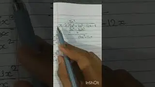 Long division method of polynomials to find remainder and quotient