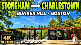 🦁 Pond Street Stoneham to Monument Square Charlestown MA | 4K Scenic Drive - 5/25/22
