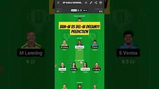 BAN-W vs DEL-W Dream11 Prediction| #banwvsdelwdream11 #shorts #shortsfeed #shortsbeta