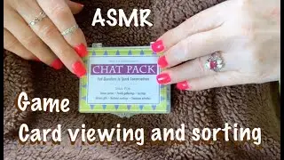 ASMR Chat pack game (No talking) Card stock sounds. If you can read it answer it! 😂