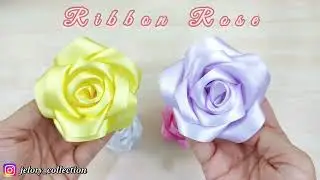 Ribbon Rose Tutorial | How to make ribbon rose #ribbonrose #ribbonflowers