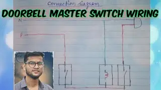 Doorbell master switch wiring | calling bell | indicator | push bell switch | indicator doorbell dia