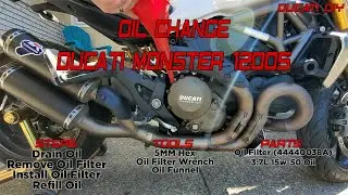 Ducati Monster 1200S Oil Change