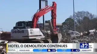 Hotel O demolition efforts still underway in Jackson