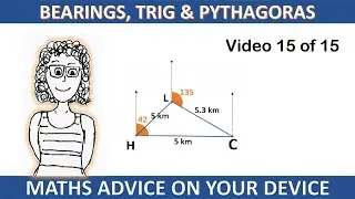 How to Find Bearings in Non-Right Triangles (Sine & Cosine Rule) (Episode 15/15)