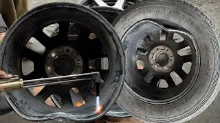 Straightening a Bent Alloy Wheel Rim