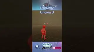 SHALPHA UNOWN U! #shorts #pokemon #shiny #alpha #unown #hisui #johto