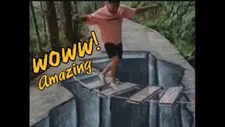 How to draw 3D Illusions Stairs on road | 3D street art painting | Amazing videos | very easy #art |