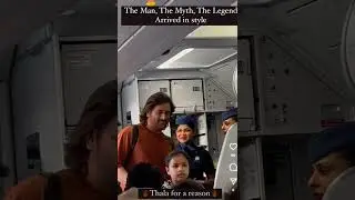 MS Dhoni boarding the Indigo Flight in style #cricket #aviation