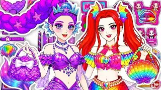💖Paper DIY💖KPOP DEMON HUNTERS RUMI Mira Colorful Hair +Skincare +Makeup+Fashion Blind Bag Unboxing 4