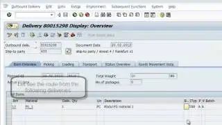 SAP shipment route determination by weight