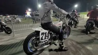 80 YEAR OLD VET RACER BENO RODI #27 @ DAYTONA FLAT TRACK AHRMA VINTAGE MOTO FEST January 8, 2022