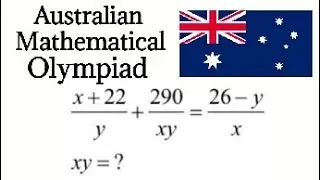 Australian Mathematical Olympiad Question/Solve for xy = ?