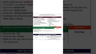 DRDO RAC Scientist B Online Form 2025