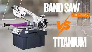 SD 500AV Band Saw in Action &mdash; Clean Titanium Cut with MX55 Blade