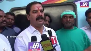 VinayaBhaskar MLA vist Kazipet Railway Station Lifeline Express train-27-01-17 tv69News