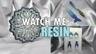 Watch Me Resin #1 | Resin Tutorial | Mandala Coaster & Ocean Inspired Pieces