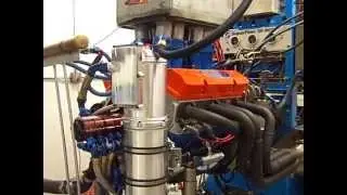 ASCS/NCRA 360 Sprint Car engine on the dyno stretching her lungs out.