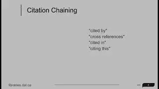 Citation Chaining