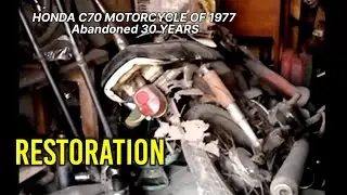 RESTORATION OF ABANDONED Honda C70 Engkel 1977 Four Stroke Motorcyle | Part 1