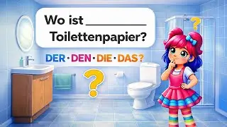 German A1 &ndash; Article (der/den/die/das): How to Use Articles in Bathroom Situations? | #shorts