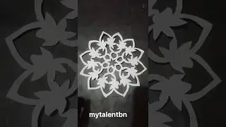 paper cut craft #papercutting #snowflake #diypapercraf#shortvideo  #mytalentbn