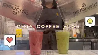 [MEGA VLOG] 메가커피 브이로그😎 나지금 배달 떠시켜써 중독이야어떠케‎˃̵ࡇ˂̵ 메가커피 알바하면서 배달시켜먹는사람? 저요🤩 #메가커피 #메가커피알바 #coffee #커피