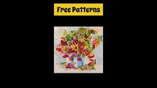 Autumn Flowers in a vase/ Large Cross Stitch Patterns Free PDF/ #shorts