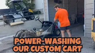 2018 E-Z-GO TXT Power-Washing - Building a Custom Golf Cart Part 2 | Dean Team Golf Carts