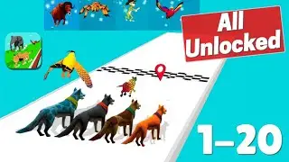 Animal Transform Race - Epic Race 3D Gameplay Walkthrough Level 1-20-10 iOS Android All Unlocked