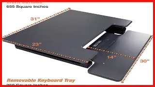 Victor DCX710G High Rise Collection Height Adjustable Standing Desk with Keyboard Tray Gray