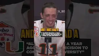 Carson Beck on reaching National Championship after transferring from Georgia 🏆 #miami #football