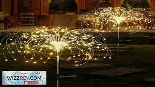 200 LED Solar Firework Lights Outdoor Waterproof Path Lawn Garden Decor Lamp